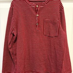 Me and Henry size 7/8 Striped Red Long Sleeve Kids Tee
